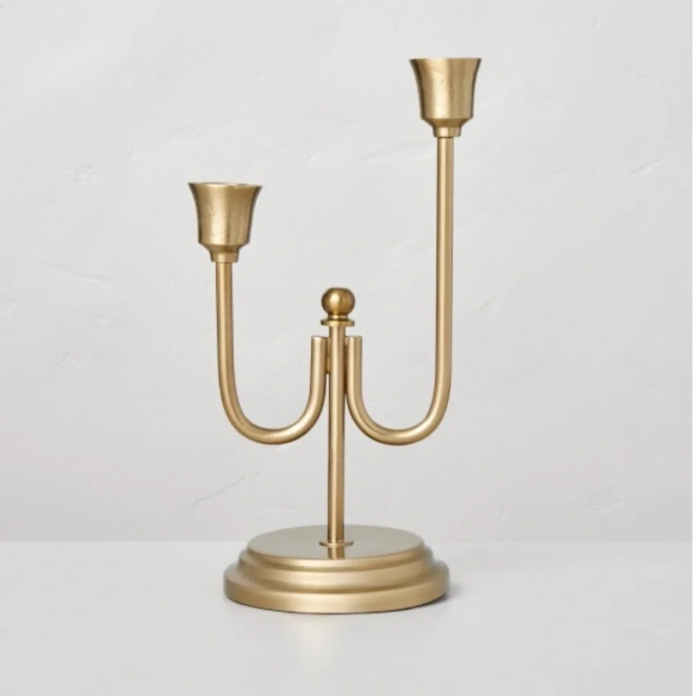 Hearth&Hand Staggering Gold Taper Candle Holder